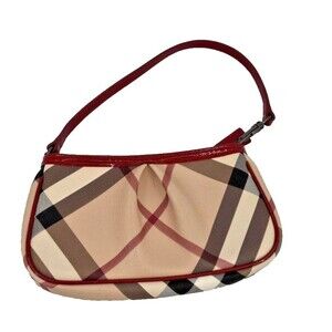 Authentic Burberry Nova Check Mini Shoulder Bag Coated Canvas Zip Top